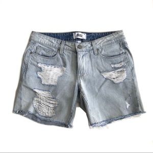 PAIGE Grant Sawyer Destructed Denim Shorts 24